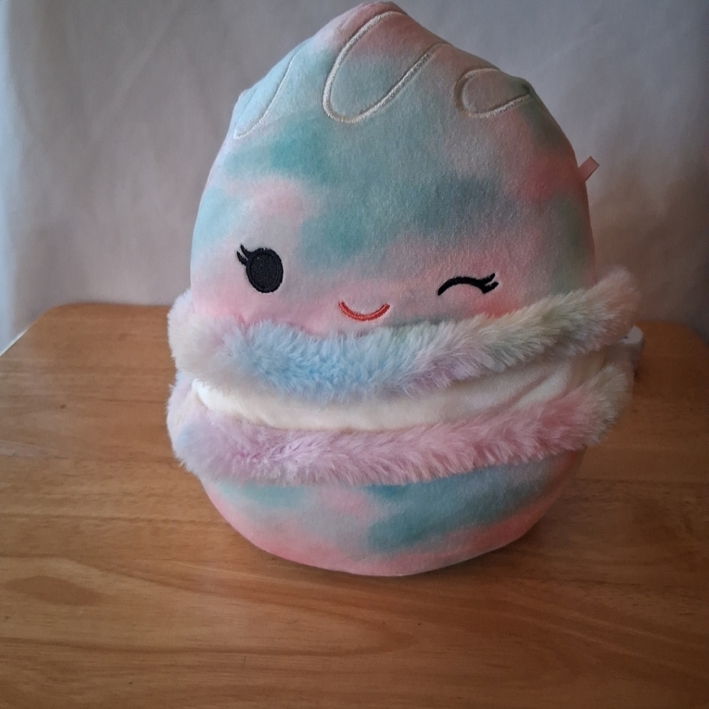 Whimsical Pink and Blue Plush Squishmallow